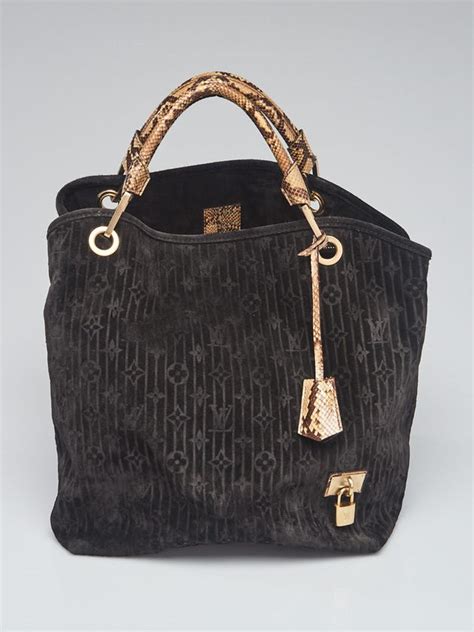 Louis Vuitton Limited Edition Kohl Monogram Embossed Suede 